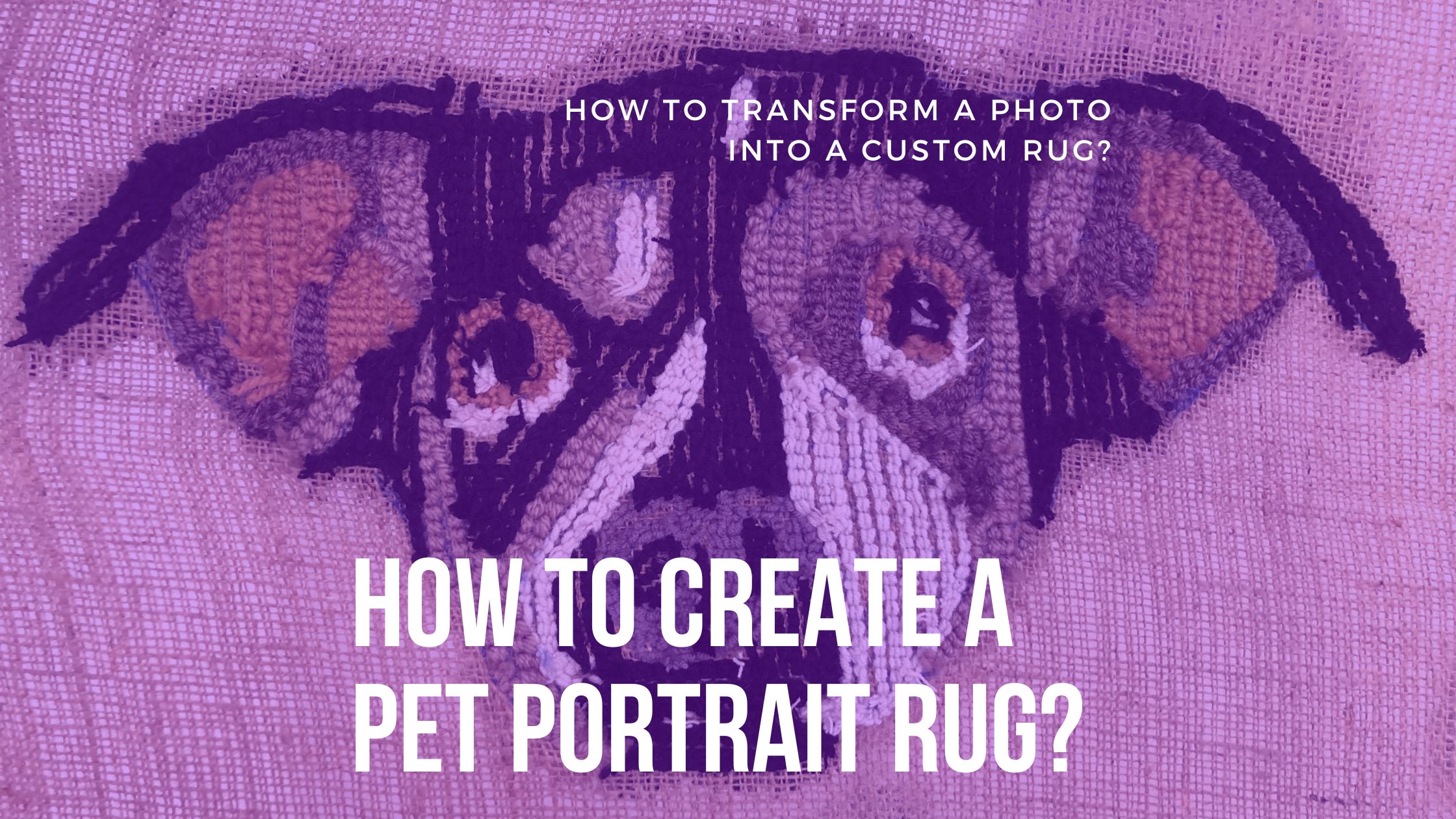 How To Create A Pet Portrait Rug?